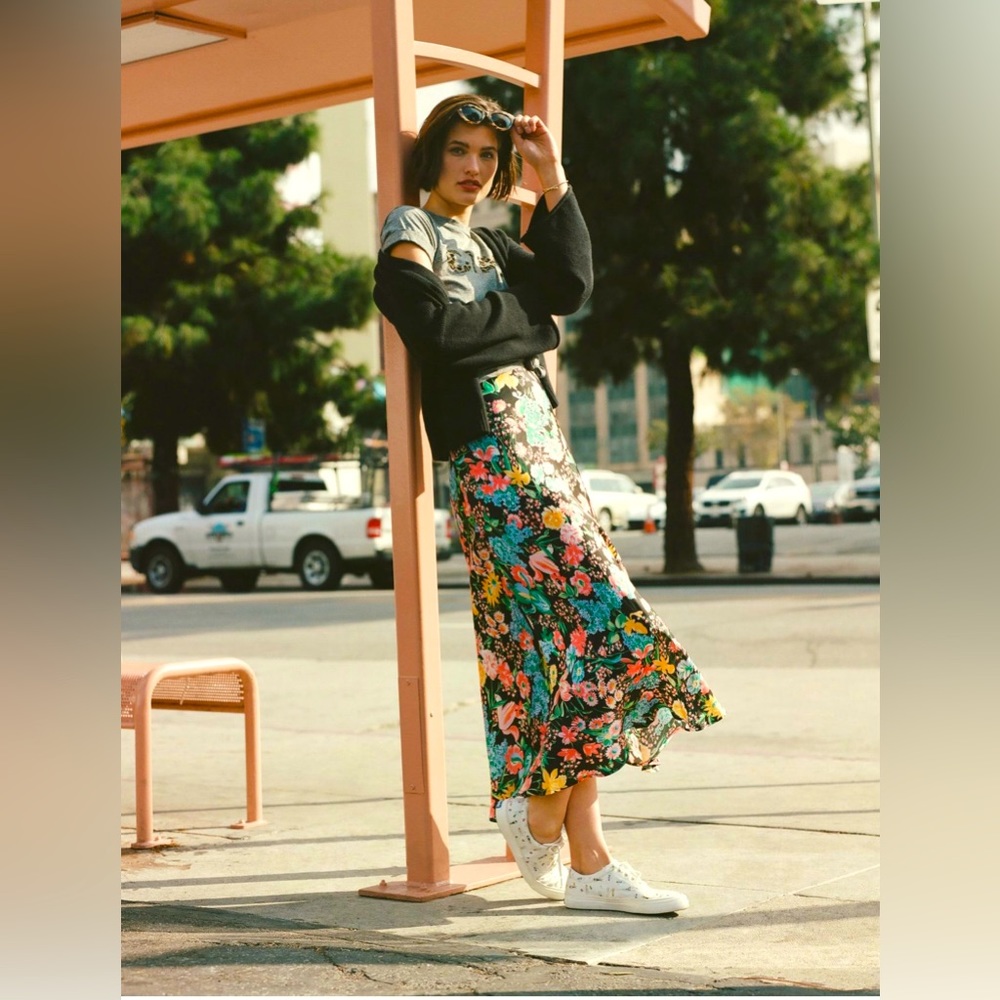 PERFECT FOR EASTER!! Anthropologie Maeve Floral Maxi Skirt SMALL